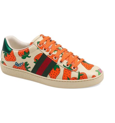 gucci shoes with strawberry|gucci ace sneakers on sale.